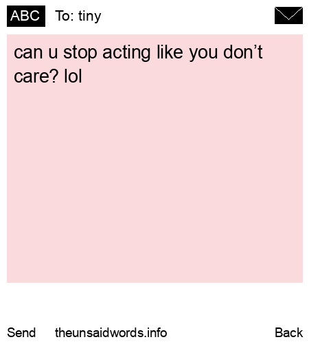 unsent message to tiny