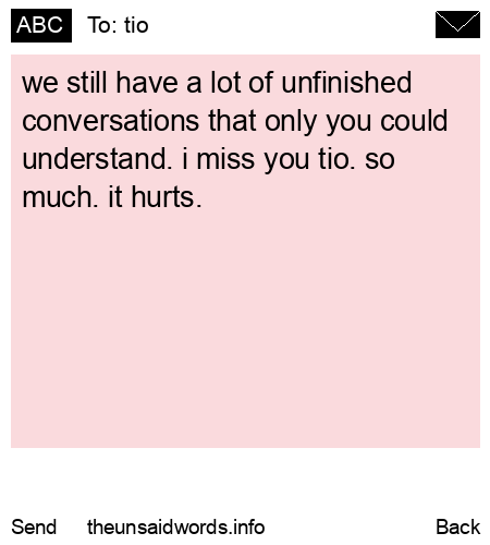 unsent message to tio