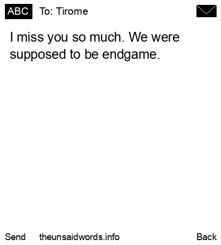 unsent message to Tirome