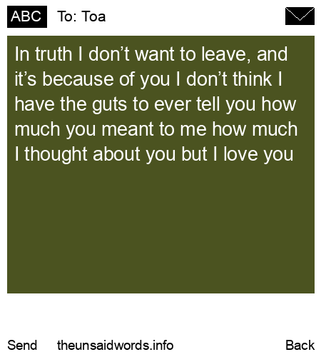 unsent message to Toa