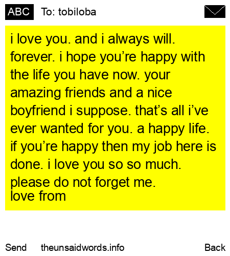 unsent message to tobiloba
