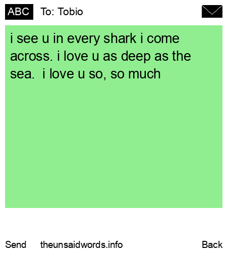 unsent message to Tobio