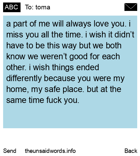 unsent message to toma