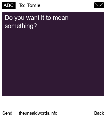 unsent message to Tomie