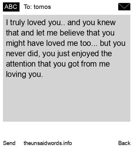 unsent message to tomos