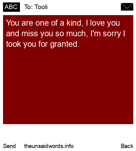 unsent message to Tooli