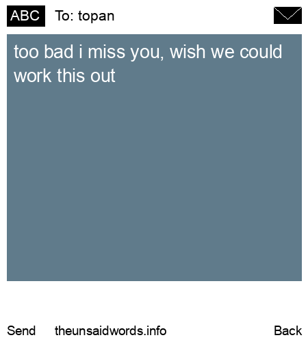 unsent message to topan