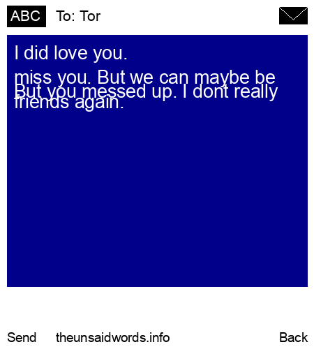 unsent message to Tor