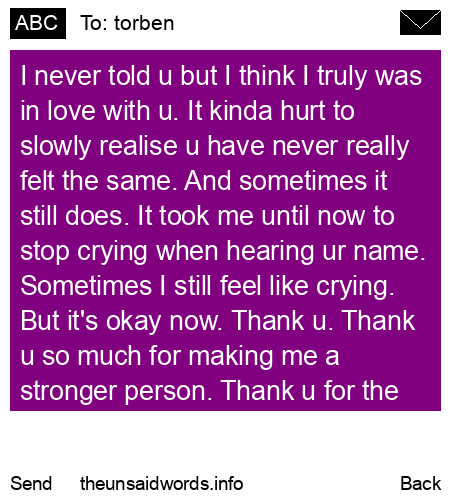 unsent message to torben