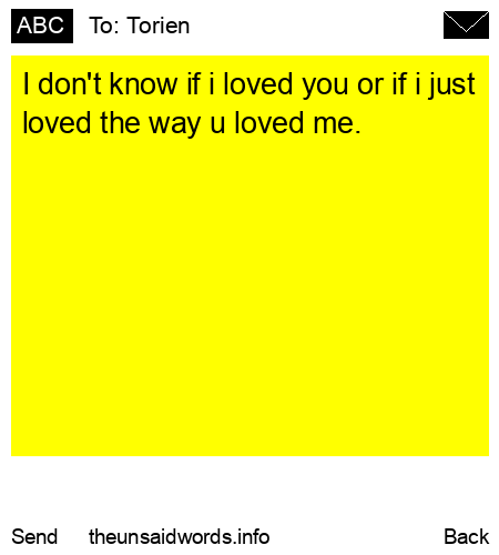 unsent message to Torien