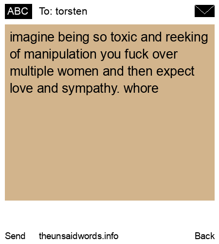 unsent message to torsten