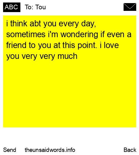 unsent message to Tou