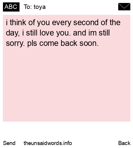 unsent message to toya