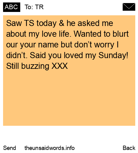 unsent message to TR