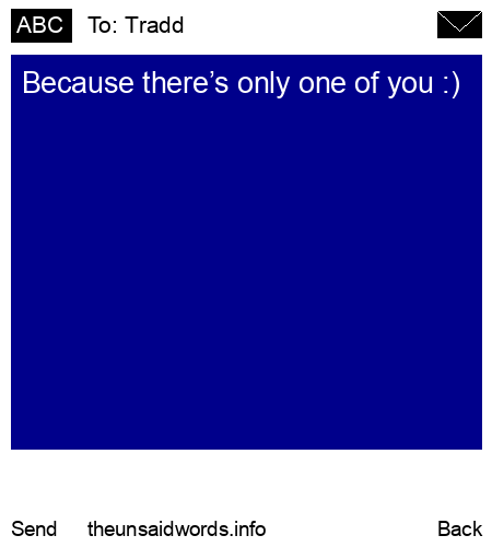 unsent message to Tradd