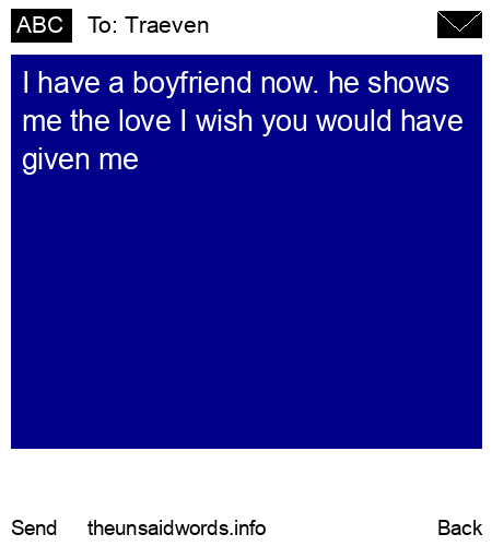 unsent message to Traeven 