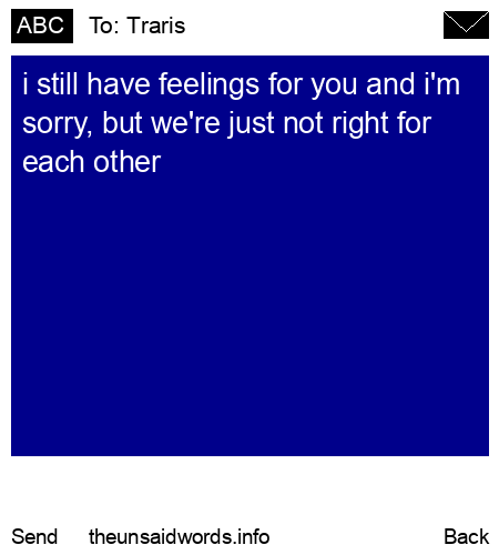 unsent message to Traris