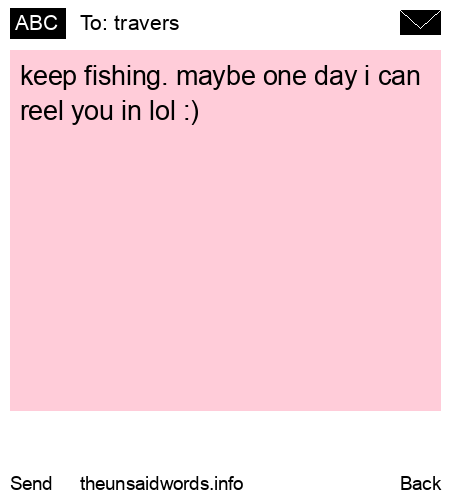 unsent message to travers