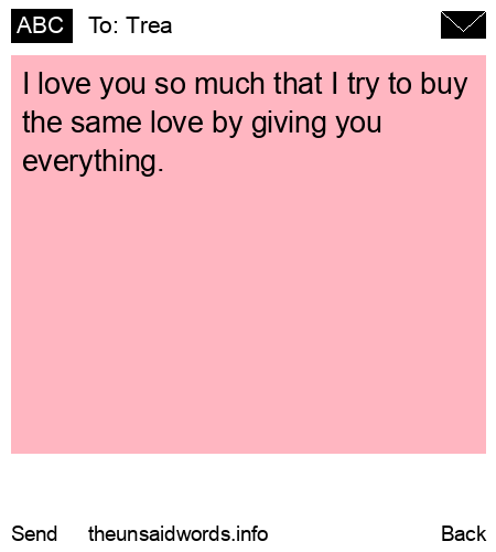 unsent message to Trea