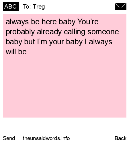 unsent message to Treg