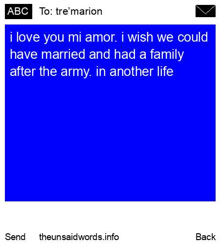 unsent message to tre’marion