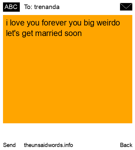 unsent message to trenanda