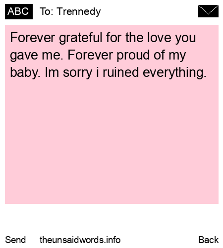 unsent message to Trennedy