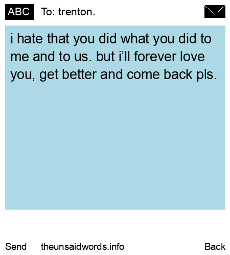 unsent message to trenton.