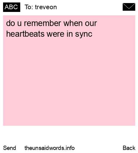 unsent message to treveon