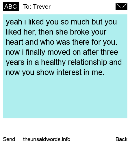 unsent message to Trever
