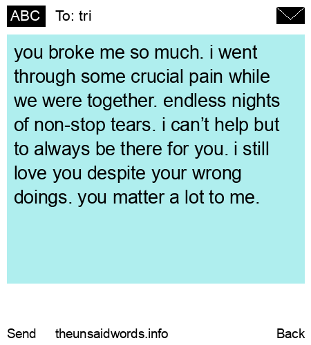 unsent message to tri