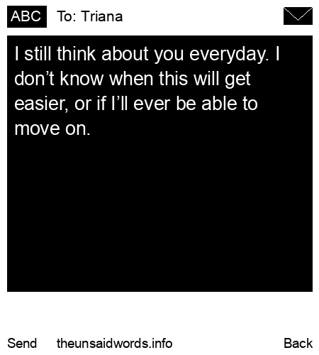 unsent message to Triana