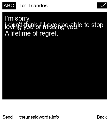 unsent message to Triandos