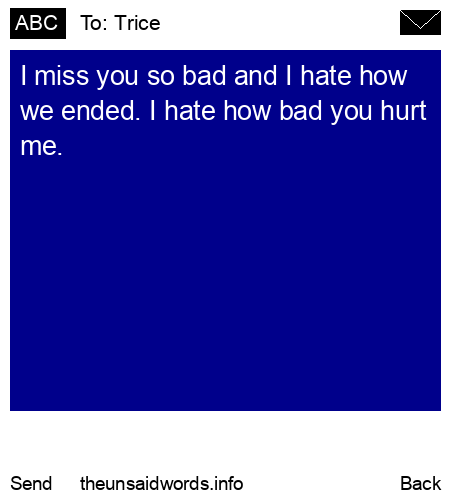 unsent message to Trice 