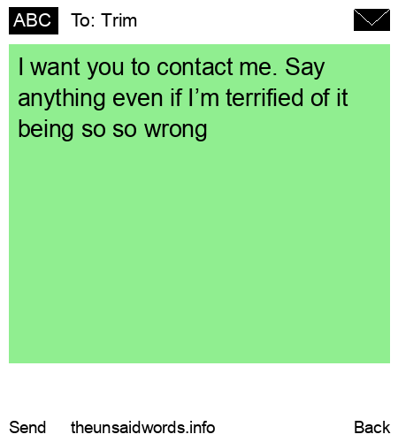 unsent message to Trim