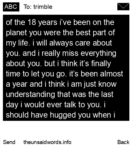 unsent message to trimble