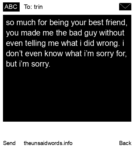 unsent message to trin