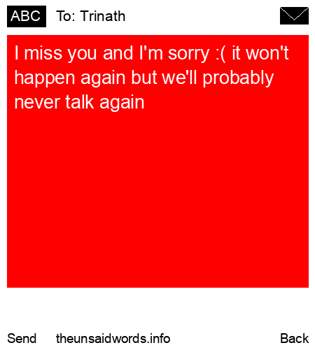 unsent message to Trinath
