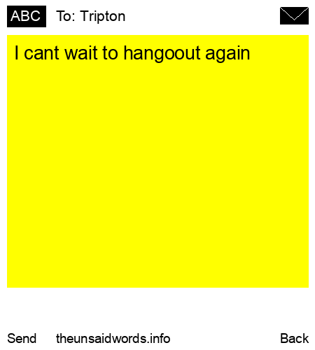 unsent message to Tripton