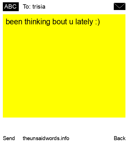 unsent message to trisia