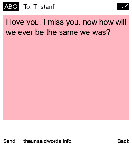 unsent message to Tristanf
