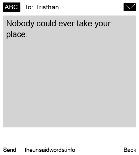 unsent message to Tristhan
