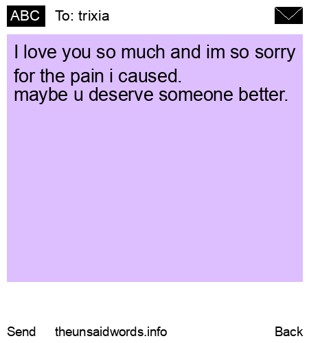 unsent message to trixia