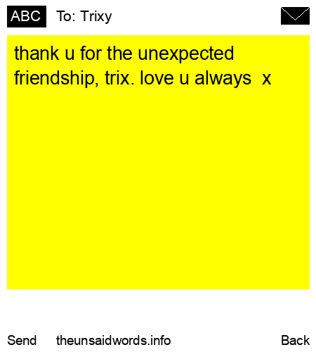 unsent message to Trixy