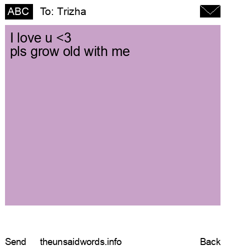unsent message to Trizha