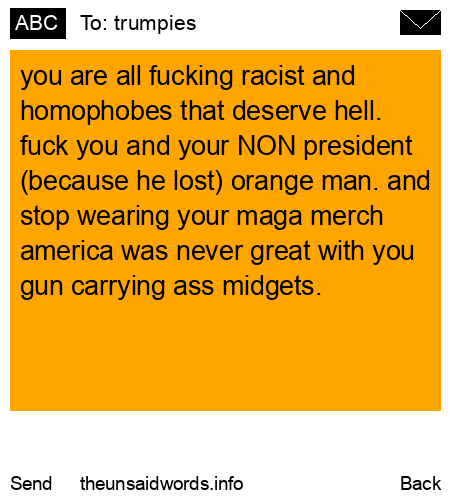 unsent message to trumpies