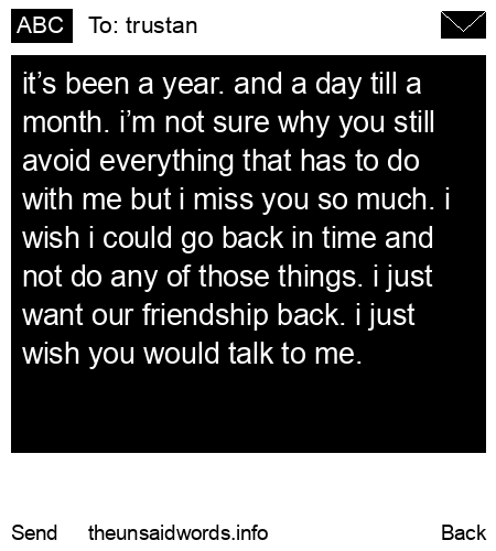 unsent message to trustan
