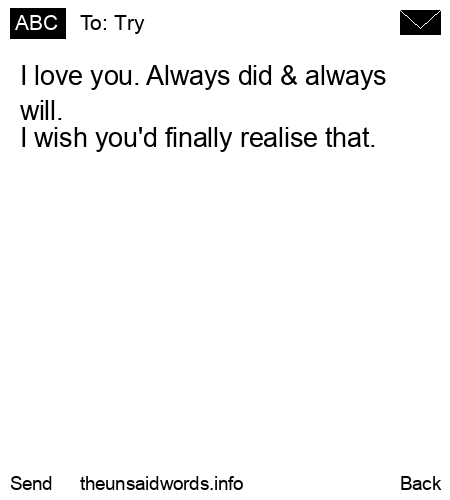 unsent message to Try