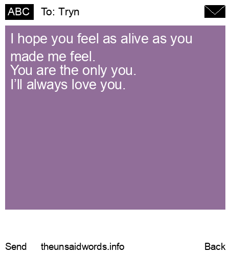 unsent message to Tryn
