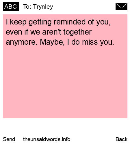 unsent message to Trynley